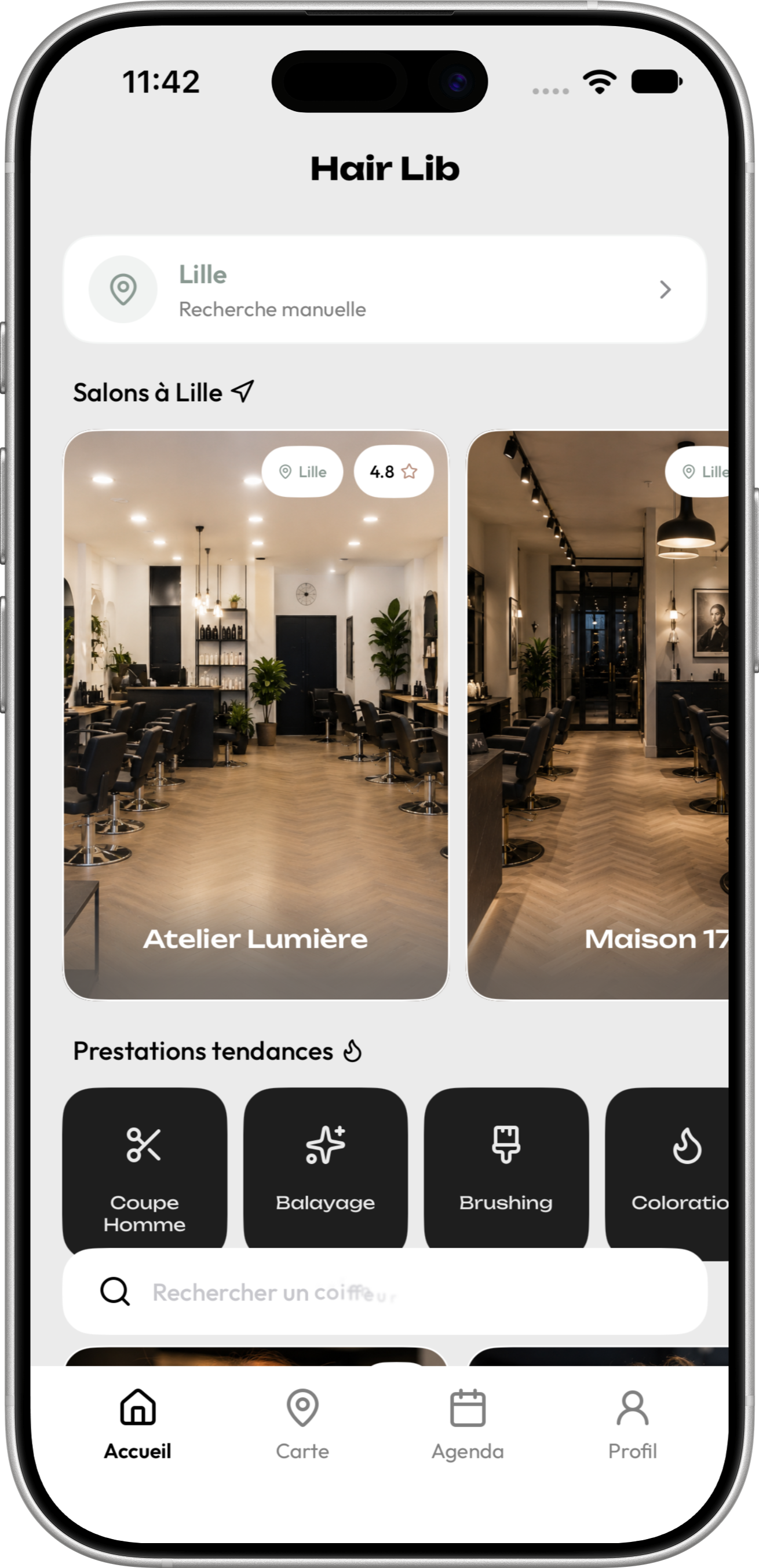 Accueil Hair Lib, salons à Lille et prestations tendances